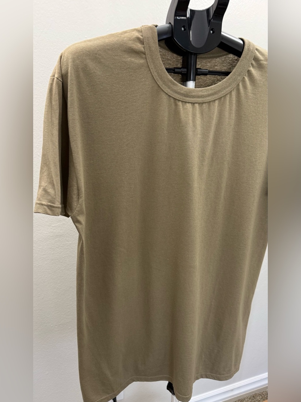 Soffe Dri Cotton Tan T-Shirt Men’s Large 100% Cotton Made in USA Casual Tee - Picture 2 of 11